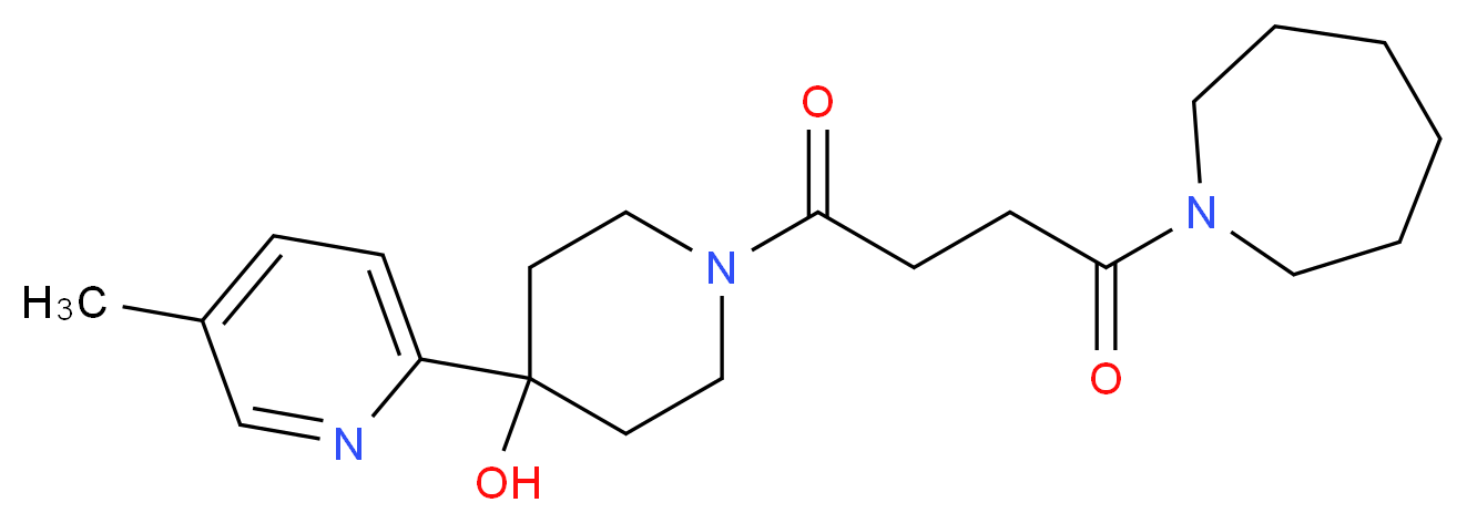 1-(4-azepan-1-yl-4-oxobutanoyl)-4-(5-methylpyridin-2-yl)piperidin-4-ol_Molecular_structure_CAS_)