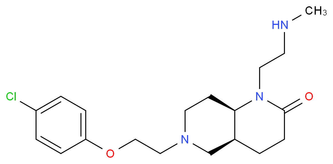 (4aS*,8aR*)-6-[2-(4-chlorophenoxy)ethyl]-1-[2-(methylamino)ethyl]octahydro-1,6-naphthyridin-2(1H)-one_Molecular_structure_CAS_)