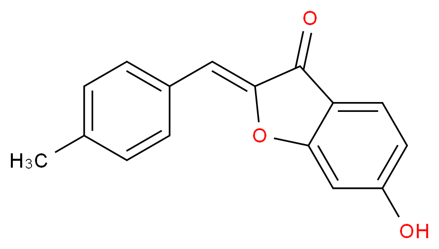 (2Z)-6-Hydroxy-2-(4-methylbenzylidene)-1-benzofuran-3(2H)-one_Molecular_structure_CAS_)