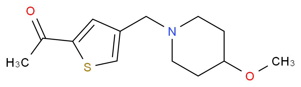 1-{4-[(4-methoxypiperidin-1-yl)methyl]-2-thienyl}ethanone_Molecular_structure_CAS_)