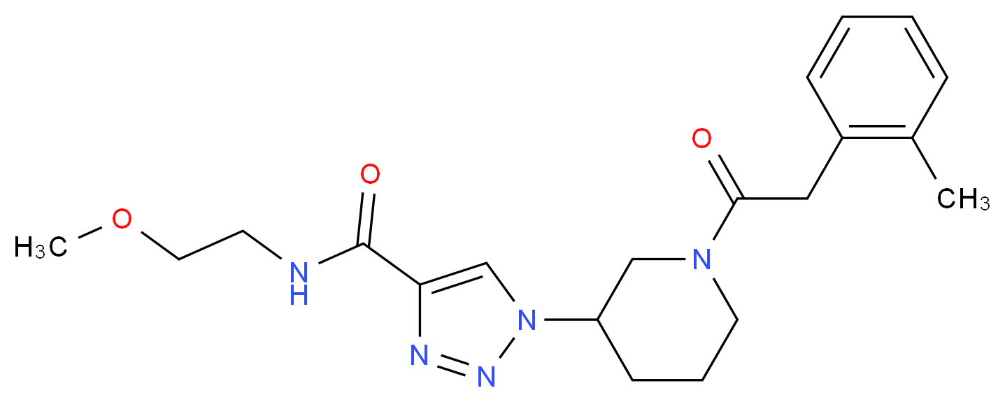 N-(2-methoxyethyl)-1-{1-[(2-methylphenyl)acetyl]-3-piperidinyl}-1H-1,2,3-triazole-4-carboxamide_Molecular_structure_CAS_)