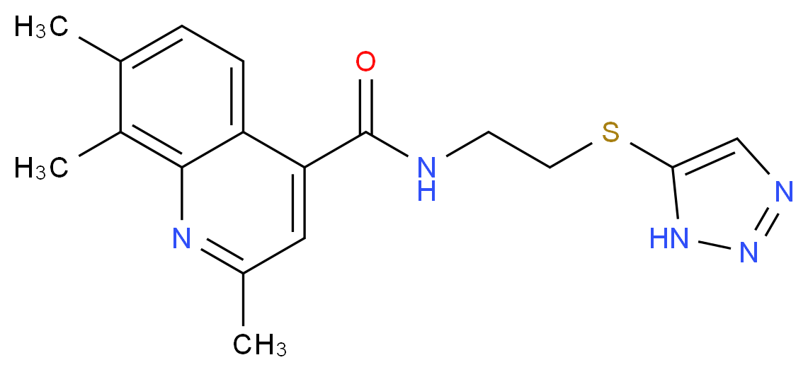 2,7,8-trimethyl-N-[2-(1H-1,2,3-triazol-5-ylthio)ethyl]-4-quinolinecarboxamide_Molecular_structure_CAS_)