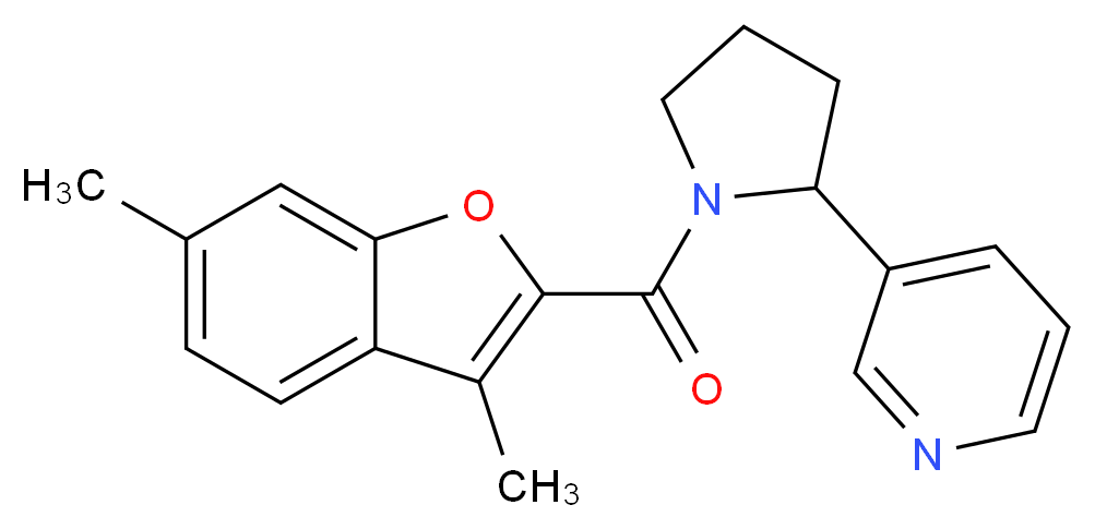 3-{1-[(3,6-dimethyl-1-benzofuran-2-yl)carbonyl]-2-pyrrolidinyl}pyridine_Molecular_structure_CAS_)