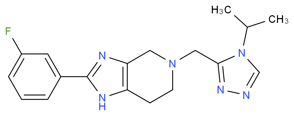 2-(3-fluorophenyl)-5-[(4-isopropyl-4H-1,2,4-triazol-3-yl)methyl]-4,5,6,7-tetrahydro-1H-imidazo[4,5-c]pyridine_Molecular_structure_CAS_)