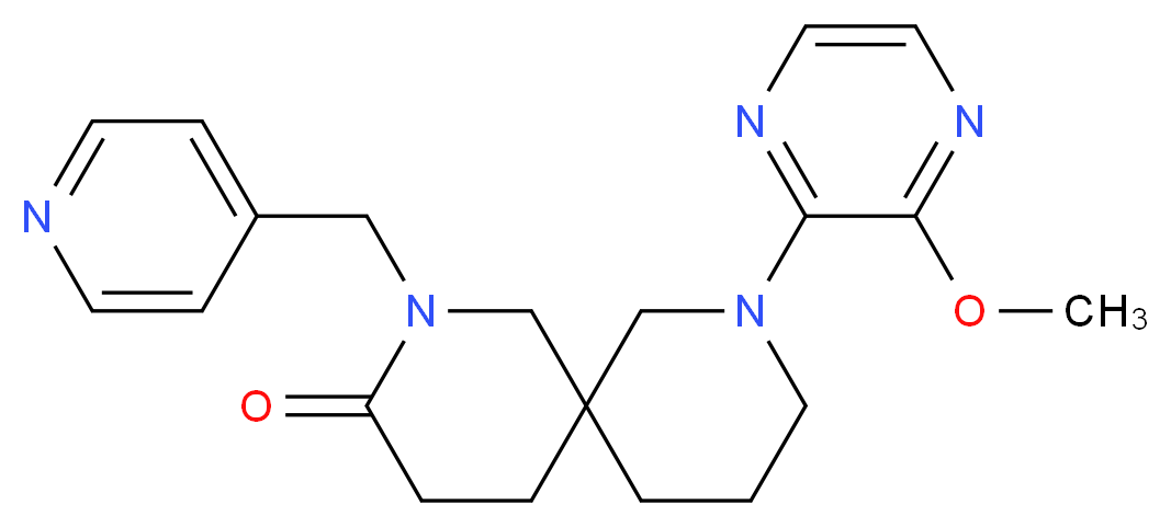 8-(3-methoxy-2-pyrazinyl)-2-(4-pyridinylmethyl)-2,8-diazaspiro[5.5]undecan-3-one_Molecular_structure_CAS_)