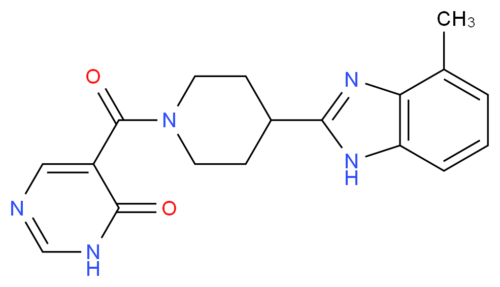 5-{[4-(4-methyl-1H-benzimidazol-2-yl)-1-piperidinyl]carbonyl}-4(3H)-pyrimidinone_Molecular_structure_CAS_)