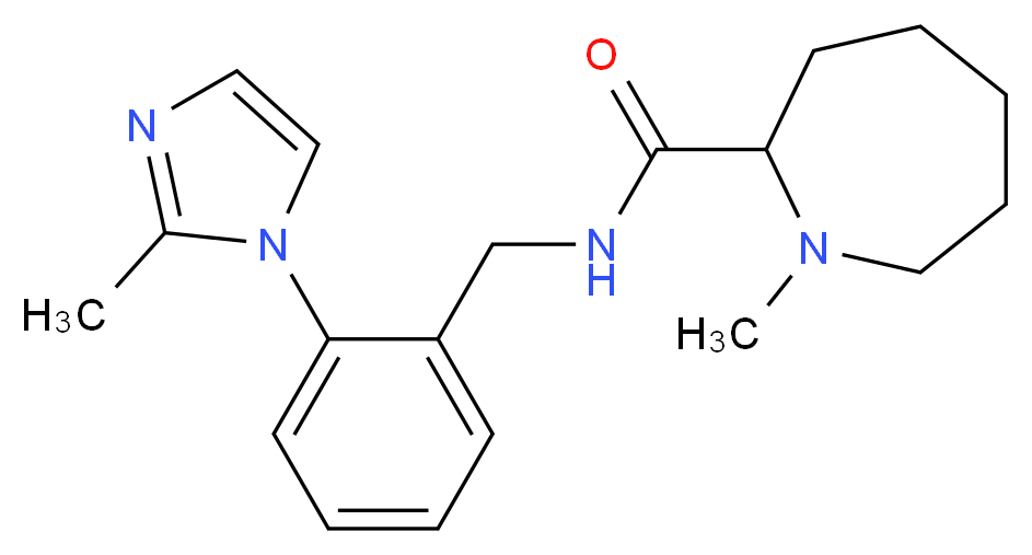 1-methyl-N-[2-(2-methyl-1H-imidazol-1-yl)benzyl]-2-azepanecarboxamide_Molecular_structure_CAS_)