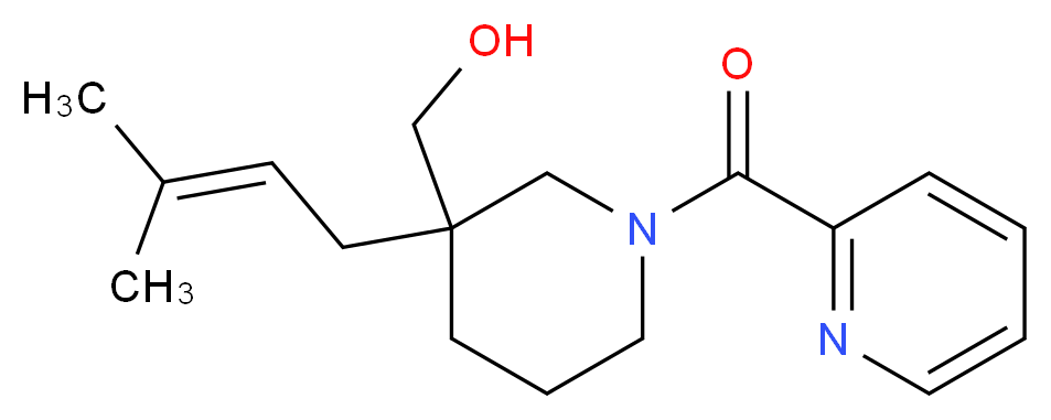 [3-(3-methyl-2-buten-1-yl)-1-(2-pyridinylcarbonyl)-3-piperidinyl]methanol_Molecular_structure_CAS_)