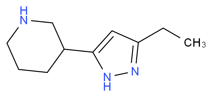 3-(3-ethyl-1H-pyrazol-5-yl)piperidine_Molecular_structure_CAS_)