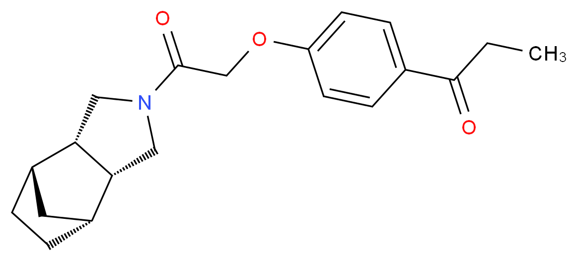 1-(4-{2-[(1R*,2R*,6S*,7S*)-4-azatricyclo[5.2.1.0~2,6~]dec-4-yl]-2-oxoethoxy}phenyl)-1-propanone_Molecular_structure_CAS_)