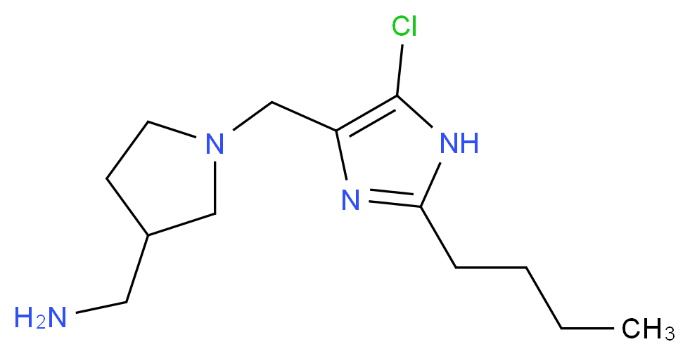 ({1-[(2-butyl-5-chloro-1H-imidazol-4-yl)methyl]pyrrolidin-3-yl}methyl)amine_Molecular_structure_CAS_)