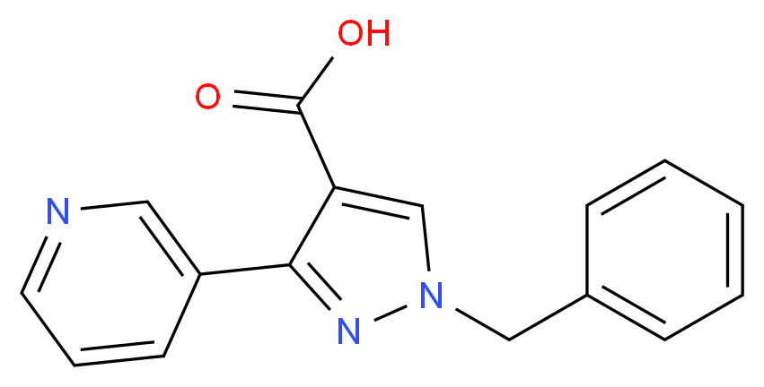 1-benzyl-3-pyridin-3-yl-1H-pyrazole-4-carboxylic acid_Molecular_structure_CAS_)