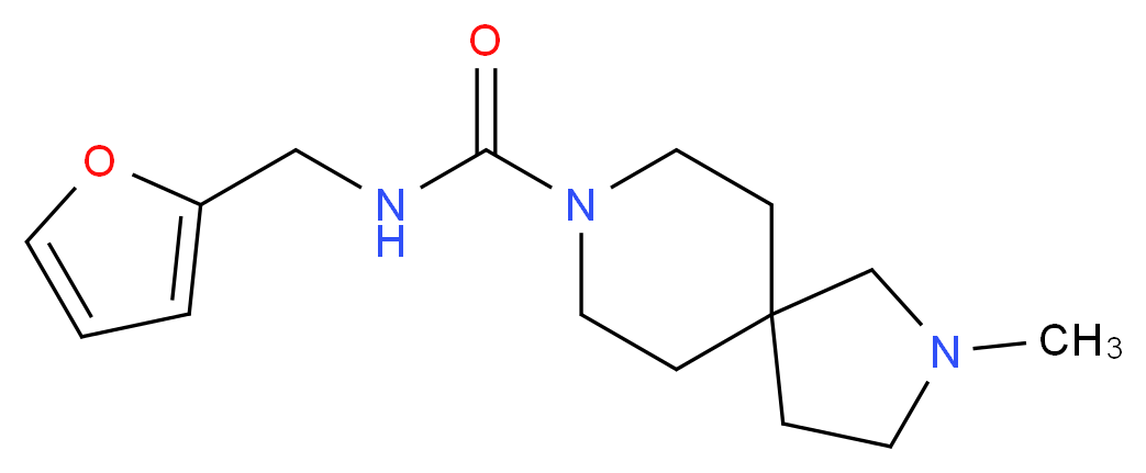 N-(2-furylmethyl)-2-methyl-2,8-diazaspiro[4.5]decane-8-carboxamide_Molecular_structure_CAS_)