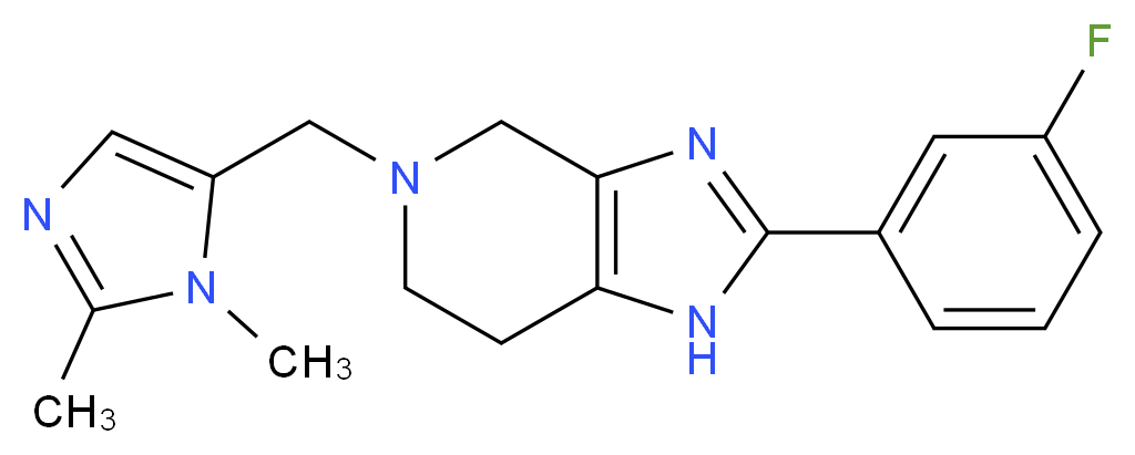 5-[(1,2-dimethyl-1H-imidazol-5-yl)methyl]-2-(3-fluorophenyl)-4,5,6,7-tetrahydro-1H-imidazo[4,5-c]pyridine_Molecular_structure_CAS_)