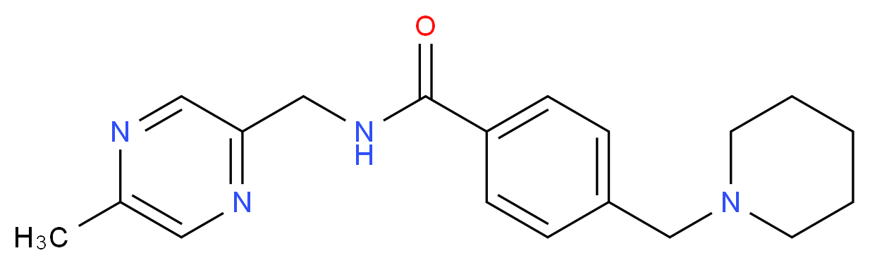 N-[(5-methyl-2-pyrazinyl)methyl]-4-(1-piperidinylmethyl)benzamide_Molecular_structure_CAS_)
