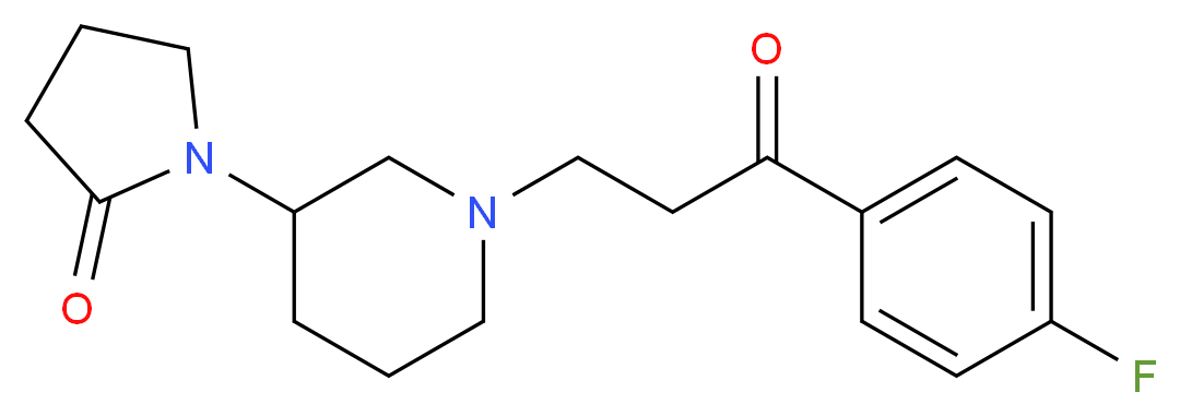 1-{1-[3-(4-fluorophenyl)-3-oxopropyl]piperidin-3-yl}pyrrolidin-2-one_Molecular_structure_CAS_)