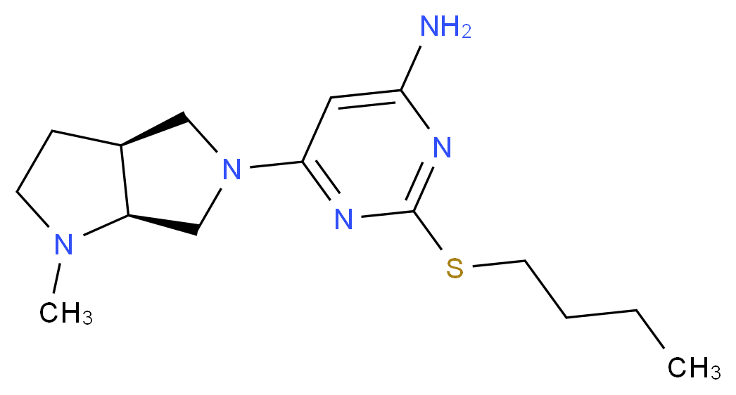2-(butylthio)-6-[(3aS*,6aS*)-1-methylhexahydropyrrolo[3,4-b]pyrrol-5(1H)-yl]pyrimidin-4-amine_Molecular_structure_CAS_)