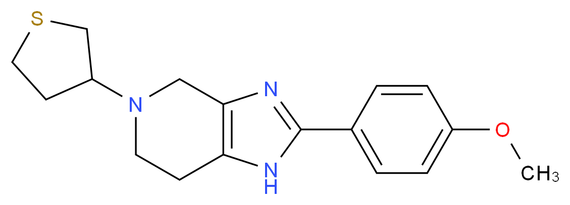 2-(4-methoxyphenyl)-5-(tetrahydro-3-thienyl)-4,5,6,7-tetrahydro-1H-imidazo[4,5-c]pyridine_Molecular_structure_CAS_)