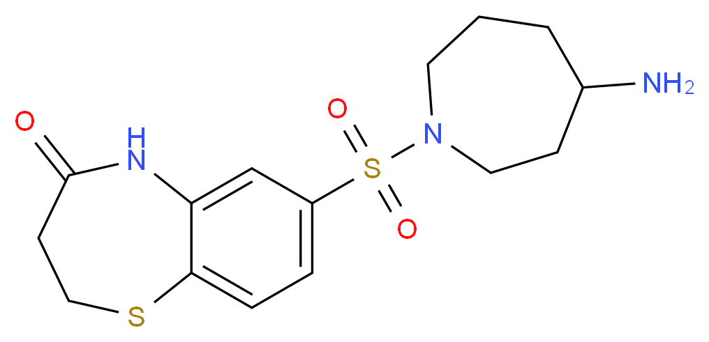 7-[(4-amino-1-azepanyl)sulfonyl]-2,3-dihydro-1,5-benzothiazepin-4(5H)-one_Molecular_structure_CAS_)