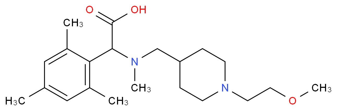 mesityl[{[1-(2-methoxyethyl)piperidin-4-yl]methyl}(methyl)amino]acetic acid_Molecular_structure_CAS_)