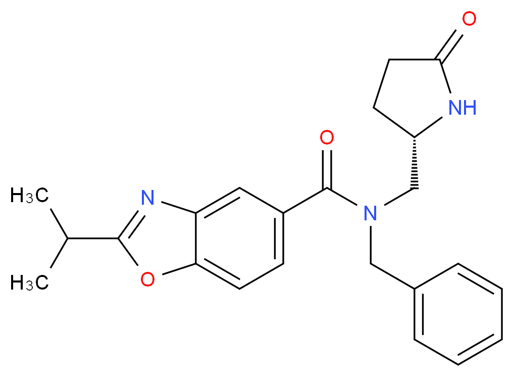 N-benzyl-2-isopropyl-N-{[(2S)-5-oxo-2-pyrrolidinyl]methyl}-1,3-benzoxazole-5-carboxamide_Molecular_structure_CAS_)