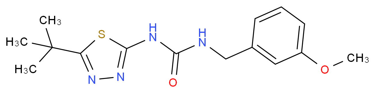 N-(5-tert-butyl-1,3,4-thiadiazol-2-yl)-N'-(3-methoxybenzyl)urea_Molecular_structure_CAS_)