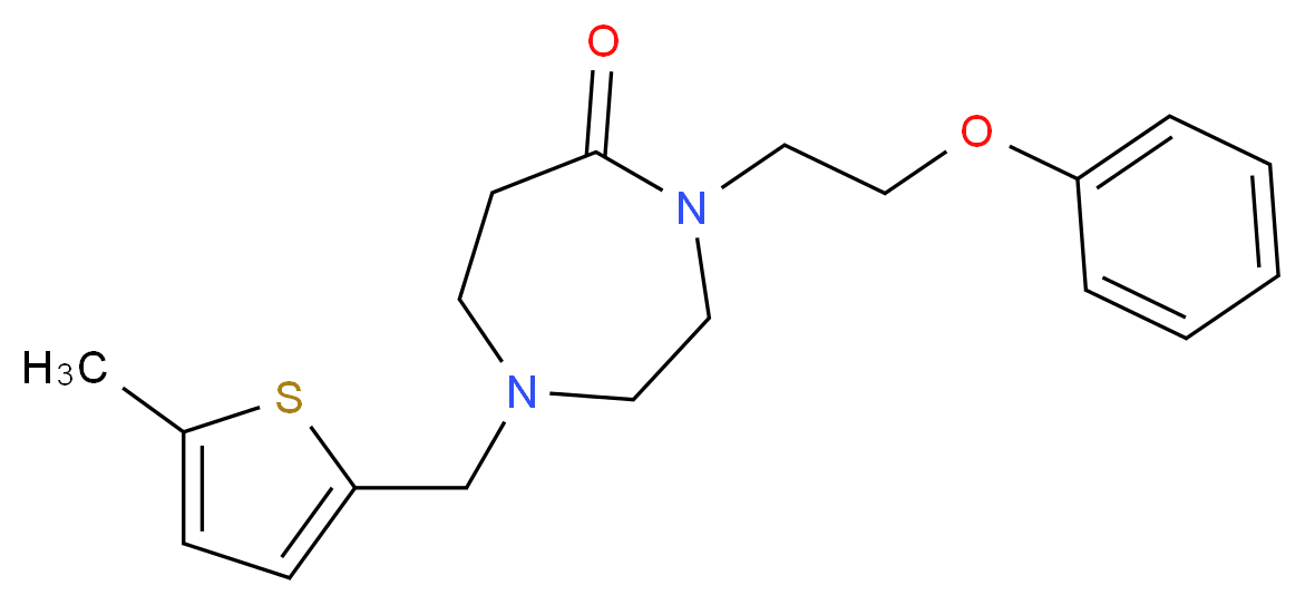 1-[(5-methyl-2-thienyl)methyl]-4-(2-phenoxyethyl)-1,4-diazepan-5-one_Molecular_structure_CAS_)