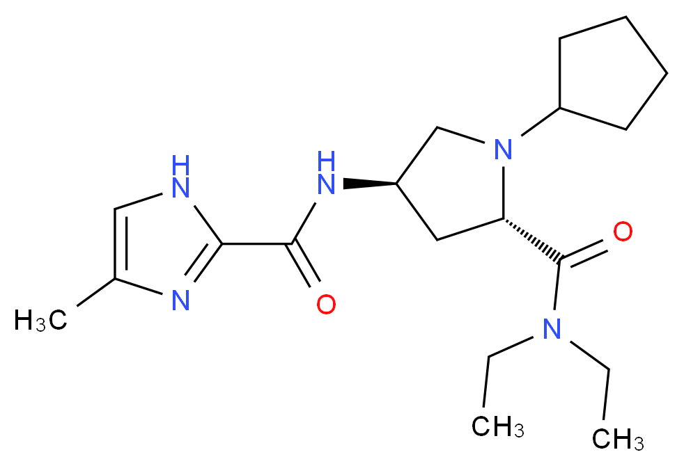 (4R)-1-cyclopentyl-N,N-diethyl-4-{[(4-methyl-1H-imidazol-2-yl)carbonyl]amino}-L-prolinamide_Molecular_structure_CAS_)