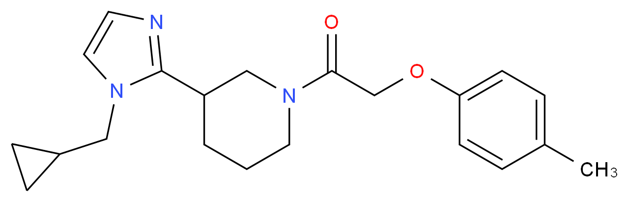 3-[1-(cyclopropylmethyl)-1H-imidazol-2-yl]-1-[(4-methylphenoxy)acetyl]piperidine_Molecular_structure_CAS_)