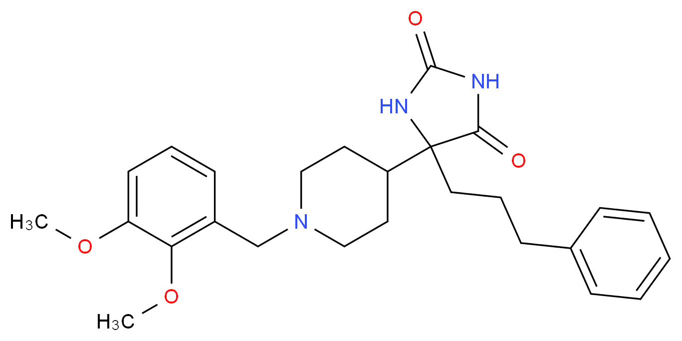 5-[1-(2,3-dimethoxybenzyl)-4-piperidinyl]-5-(3-phenylpropyl)-2,4-imidazolidinedione_Molecular_structure_CAS_)