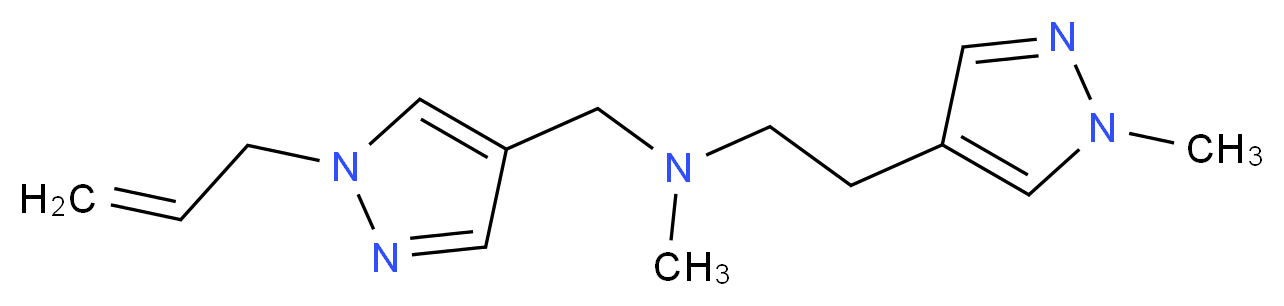 N-[(1-allyl-1H-pyrazol-4-yl)methyl]-N-methyl-2-(1-methyl-1H-pyrazol-4-yl)ethanamine_Molecular_structure_CAS_)