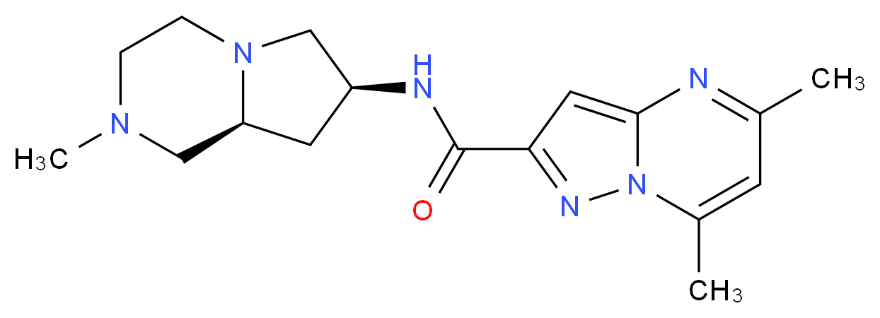 5,7-dimethyl-N-[(7S,8aS)-2-methyloctahydropyrrolo[1,2-a]pyrazin-7-yl]pyrazolo[1,5-a]pyrimidine-2-carboxamide_Molecular_structure_CAS_)