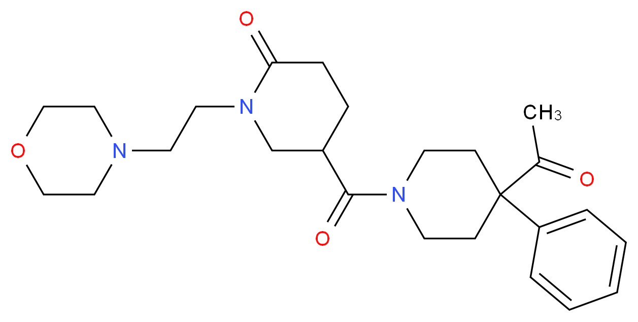 5-[(4-acetyl-4-phenyl-1-piperidinyl)carbonyl]-1-[2-(4-morpholinyl)ethyl]-2-piperidinone_Molecular_structure_CAS_)