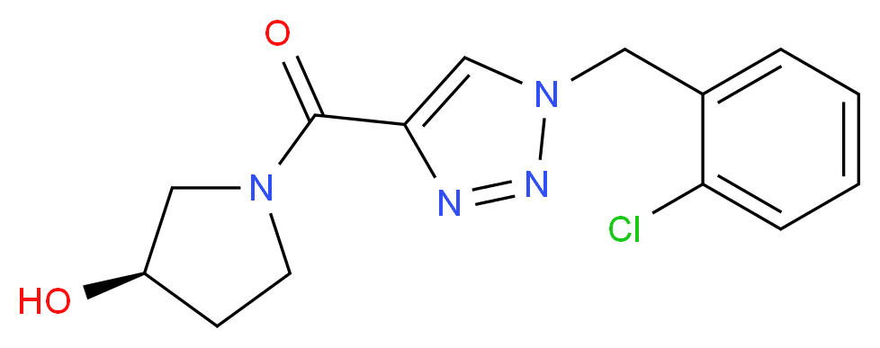 (3R)-1-{[1-(2-chlorobenzyl)-1H-1,2,3-triazol-4-yl]carbonyl}-3-pyrrolidinol_Molecular_structure_CAS_)