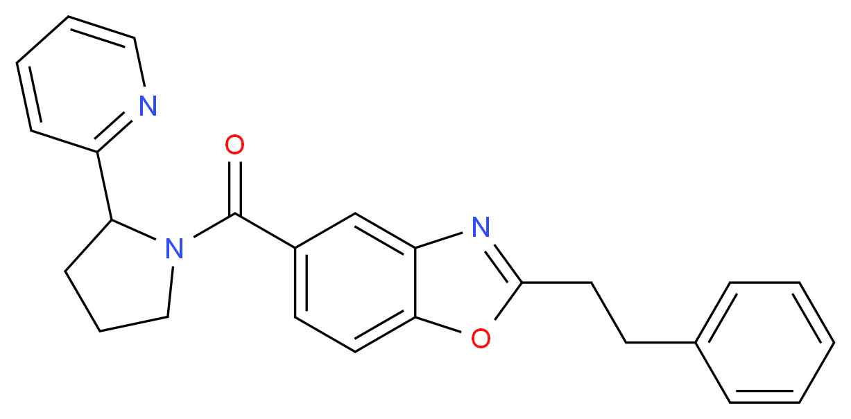 2-(2-phenylethyl)-5-{[2-(2-pyridinyl)-1-pyrrolidinyl]carbonyl}-1,3-benzoxazole_Molecular_structure_CAS_)