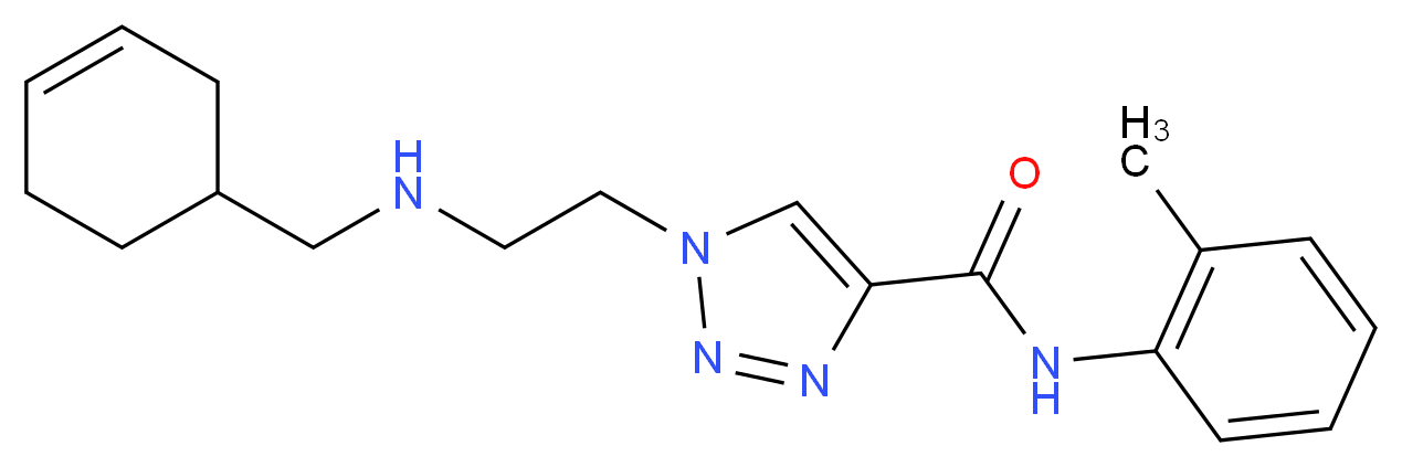 1-{2-[(3-cyclohexen-1-ylmethyl)amino]ethyl}-N-(2-methylphenyl)-1H-1,2,3-triazole-4-carboxamide_Molecular_structure_CAS_)