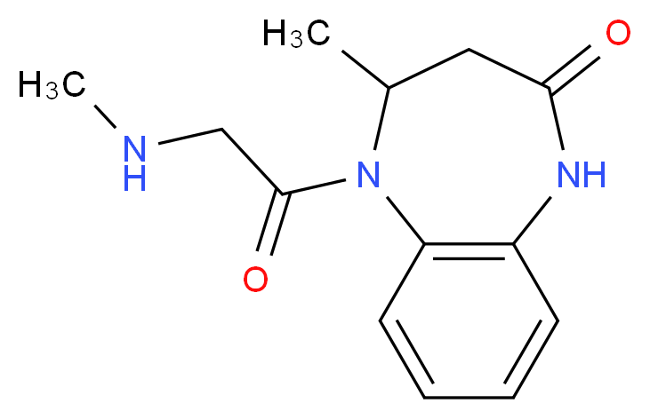 4-methyl-5-[(methylamino)acetyl]-1,3,4,5-tetrahydro-2H-1,5-benzodiazepin-2-one_Molecular_structure_CAS_)