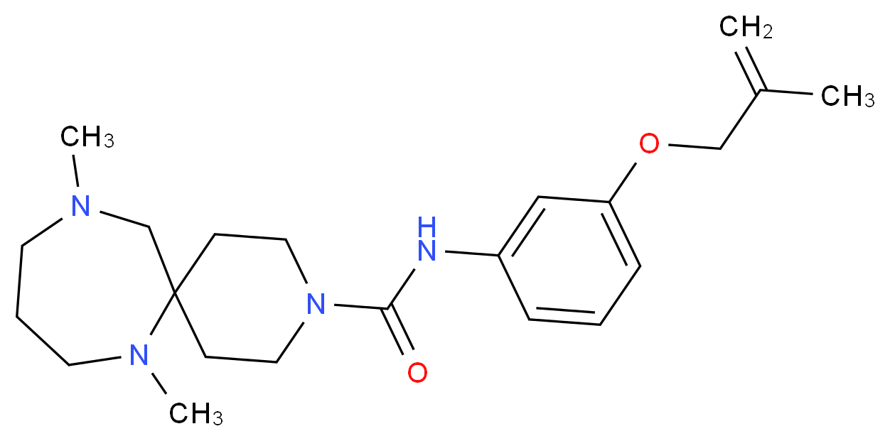 7,11-dimethyl-N-{3-[(2-methylprop-2-en-1-yl)oxy]phenyl}-3,7,11-triazaspiro[5.6]dodecane-3-carboxamide_Molecular_structure_CAS_)
