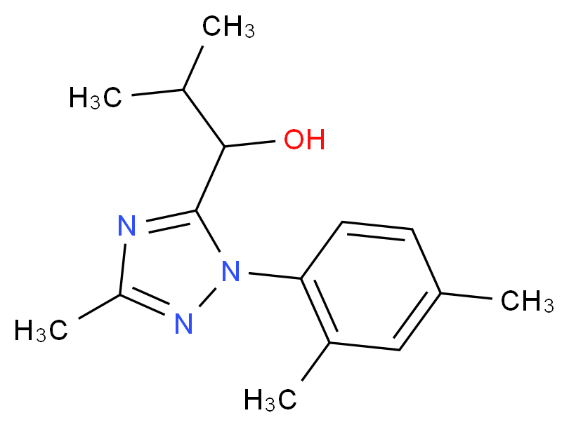 1-[1-(2,4-dimethylphenyl)-3-methyl-1H-1,2,4-triazol-5-yl]-2-methylpropan-1-ol_Molecular_structure_CAS_)