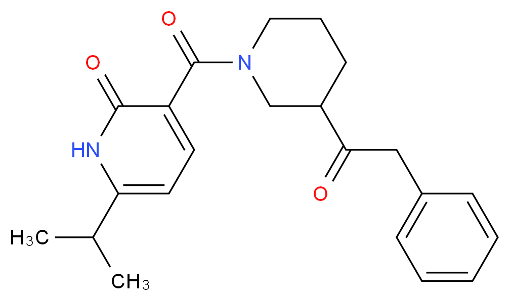 6-isopropyl-3-{[3-(phenylacetyl)-1-piperidinyl]carbonyl}-2(1H)-pyridinone_Molecular_structure_CAS_)