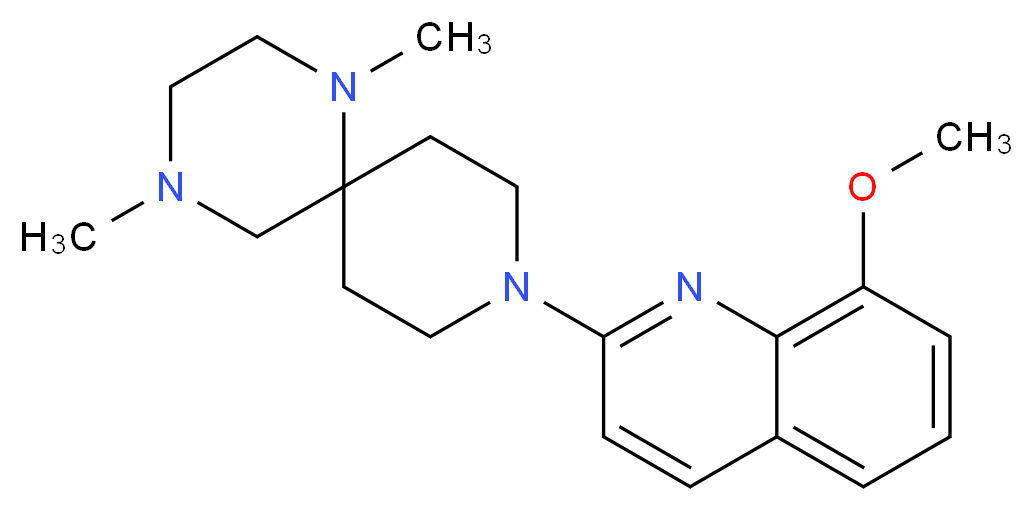 9-(8-methoxyquinolin-2-yl)-1,4-dimethyl-1,4,9-triazaspiro[5.5]undecane_Molecular_structure_CAS_)