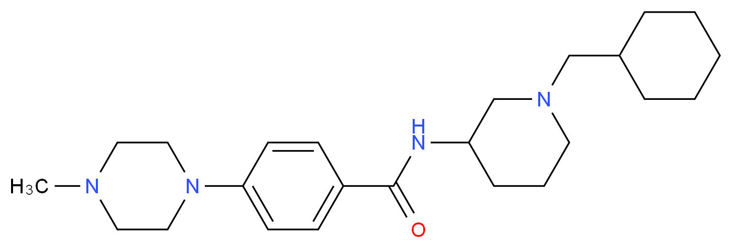 N-[1-(cyclohexylmethyl)-3-piperidinyl]-4-(4-methyl-1-piperazinyl)benzamide_Molecular_structure_CAS_)