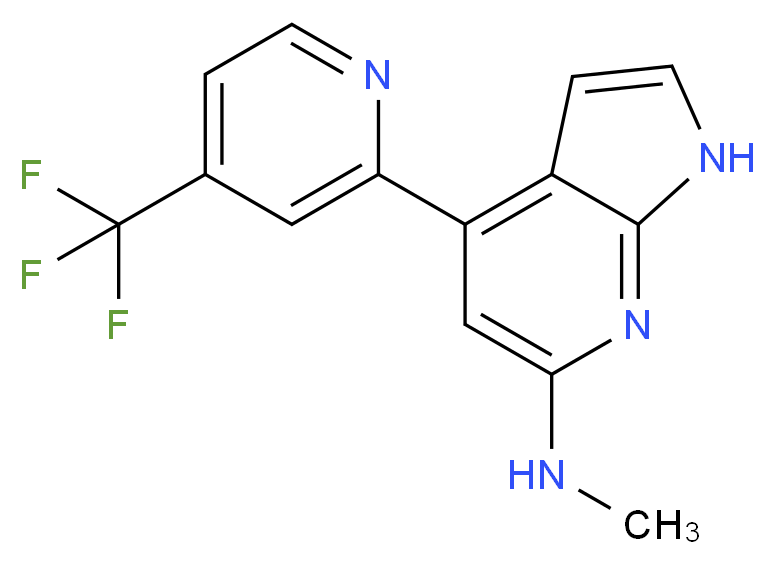 N-methyl-4-[4-(trifluoromethyl)pyridin-2-yl]-1H-pyrrolo[2,3-b]pyridin-6-amine_Molecular_structure_CAS_)