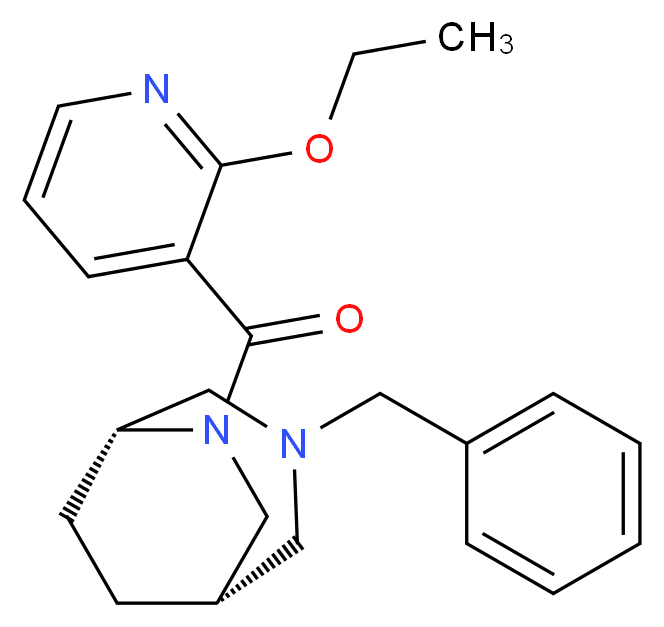 (1S*,5R*)-3-benzyl-6-[(2-ethoxy-3-pyridinyl)carbonyl]-3,6-diazabicyclo[3.2.2]nonane_Molecular_structure_CAS_)