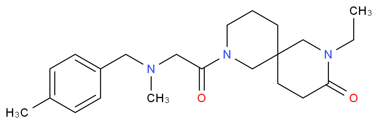 2-ethyl-8-[N-methyl-N-(4-methylbenzyl)glycyl]-2,8-diazaspiro[5.5]undecan-3-one_Molecular_structure_CAS_)