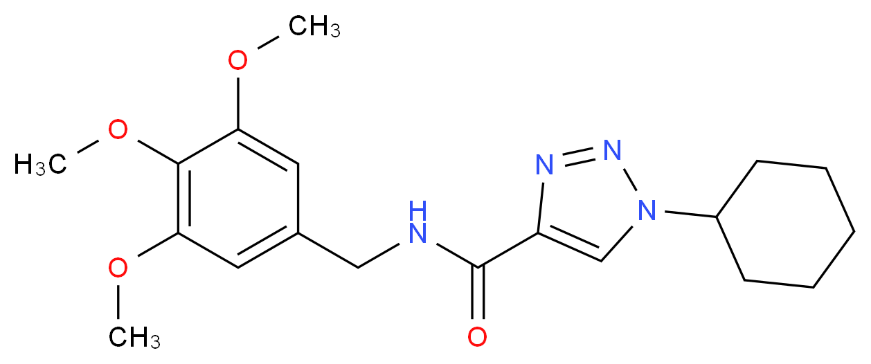 1-cyclohexyl-N-(3,4,5-trimethoxybenzyl)-1H-1,2,3-triazole-4-carboxamide_Molecular_structure_CAS_)