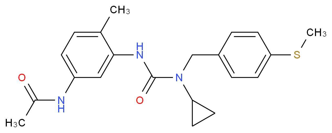 N-{3-[({cyclopropyl[4-(methylthio)benzyl]amino}carbonyl)amino]-4-methylphenyl}acetamide_Molecular_structure_CAS_)