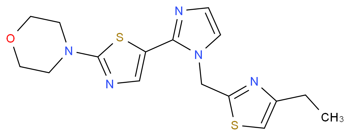 4-(5-{1-[(4-ethyl-1,3-thiazol-2-yl)methyl]-1H-imidazol-2-yl}-1,3-thiazol-2-yl)morpholine_Molecular_structure_CAS_)