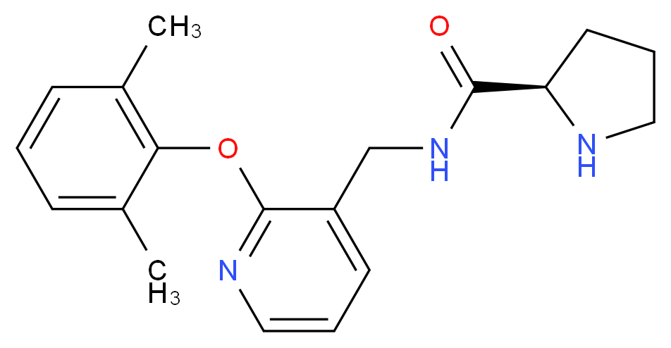 N-{[2-(2,6-dimethylphenoxy)pyridin-3-yl]methyl}-D-prolinamide_Molecular_structure_CAS_)