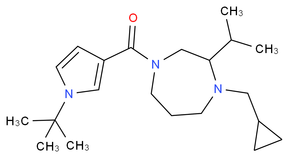 4-[(1-tert-butyl-1H-pyrrol-3-yl)carbonyl]-1-(cyclopropylmethyl)-2-isopropyl-1,4-diazepane_Molecular_structure_CAS_)